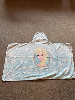 Disney Light Blue and Cream Hooded Towel Poncho - Jumping Beans